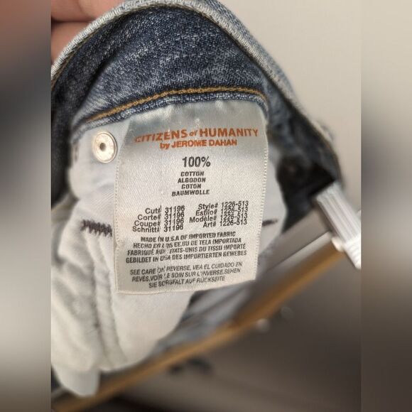 Citizens of Humanity Distressed Denim Jeans Light Wash Size 24 - Picture 8 of 10